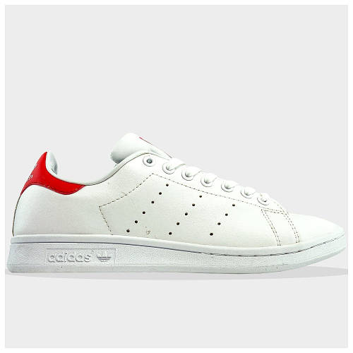 Кроссовки Adidas Stan Smith White Red, белые кожаные кроссовки адидас ...