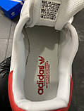 Кросівки Adidas Stan Smith White Red, білі шкіряні кросівки адідас стен сміт стан, фото 4