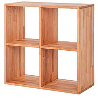 Книжний стелаж K704 у вітальню дерев'яний з бука ТМ Mobler