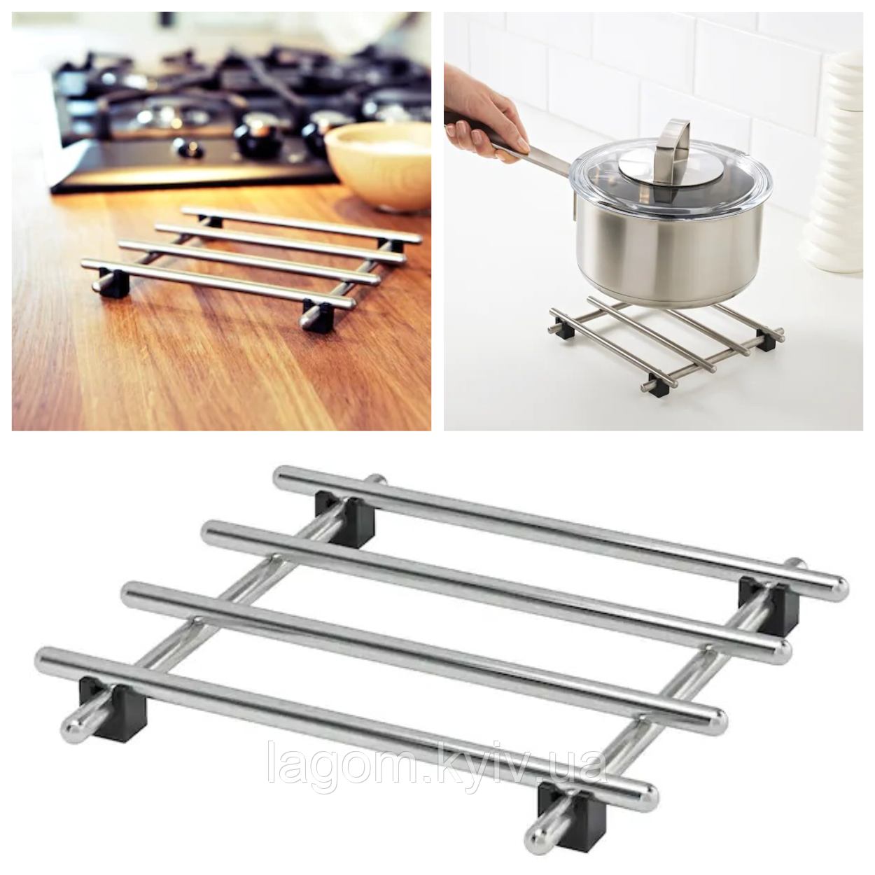 Підставки під гаряче коркове дерево (3 шт) 19 см IKEA HEAT ХІТ ІКЕА