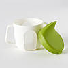 Чашка-поїлка дитяча пластикова гуртка-поїлка IKEA BÖRJA біло-зелена ІКЕА БОРЬЯ, фото 3