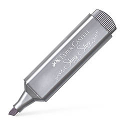 Маркер текстовидільник Faber-Castell TL 46 Metallic Shiny Silver, колір срібний металік, 154661