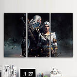 Картина інтер'єрна на полотні Відьмак, The Witcher 3, Wild Hunt, фото 4