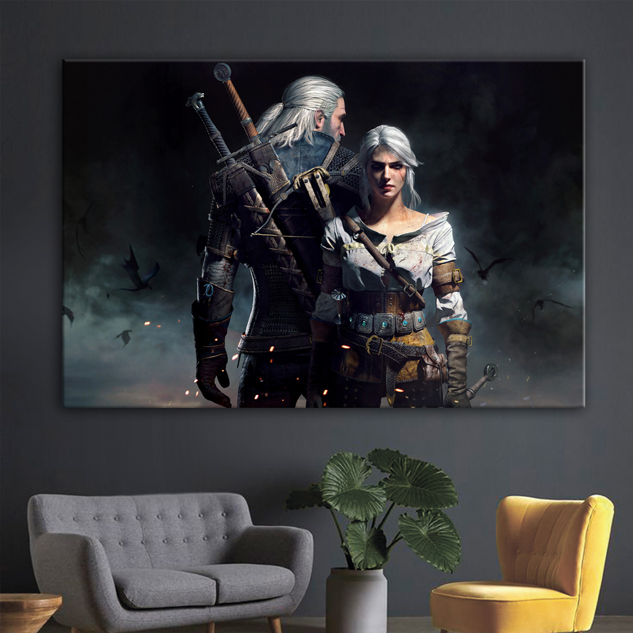 Картина інтер'єрна на полотні Відьмак, The Witcher 3, Wild Hunt, фото 1