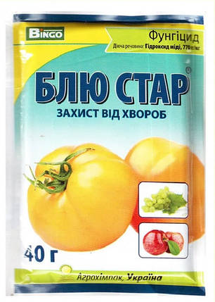 Мідь містить Фунгіцид БЛЮ СТАР, 40 г, фото 1