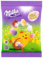 Шоколадные яички Milka mini Eggs в цветной глазури, 100 г.