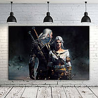 Картина интерьерная на холсте Ведьмак, The Witcher 3, Wild Hunt 80, 120, 1