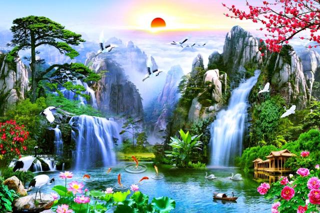 панно-журавли panno-zhuravli