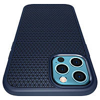 Ударостійкий чохол Spigen Liquid Air (Navy Blue) для iPhone 12 Pro Max