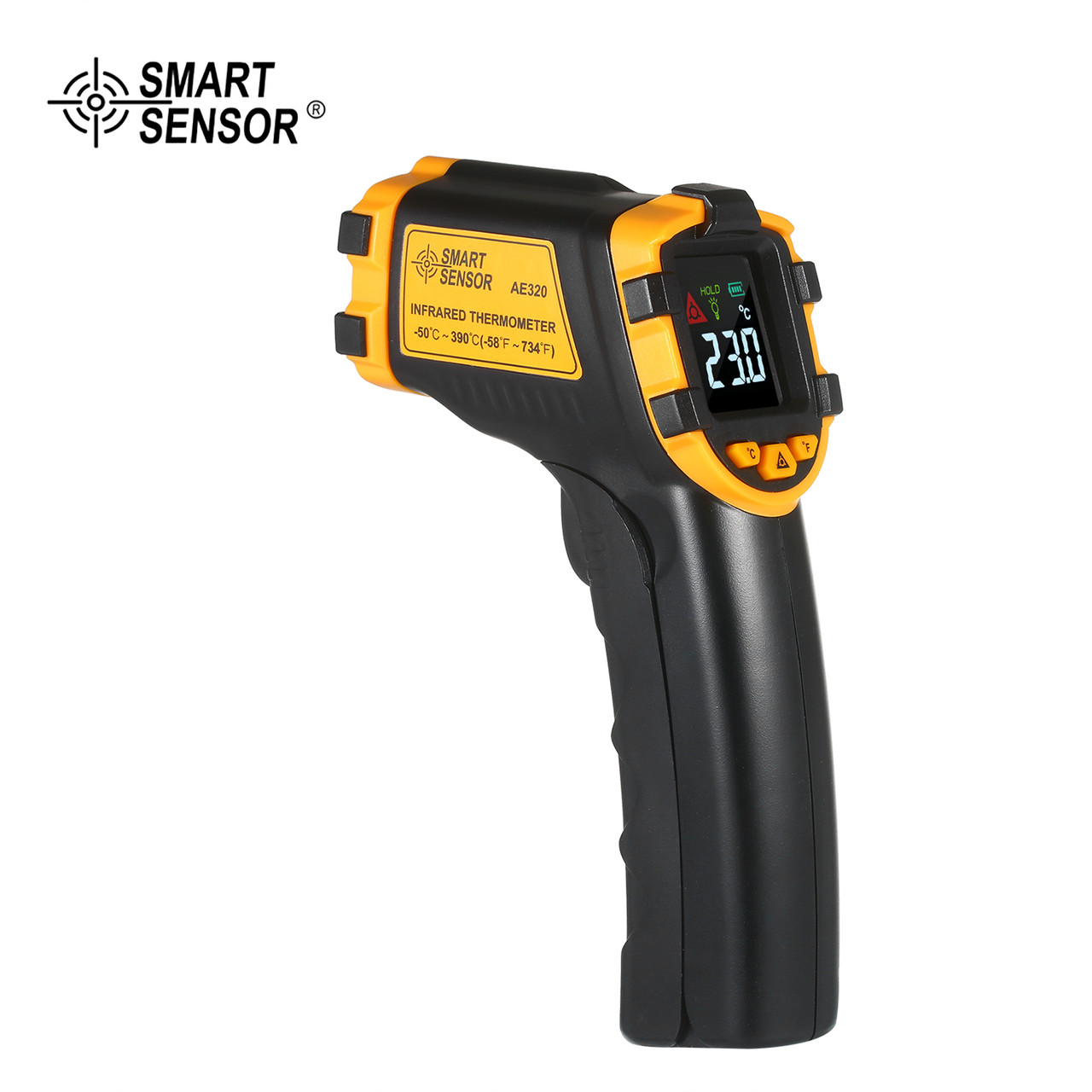 Інфрачервоний пірометр з лазерним покажчиком Smart Sensor AE320 (-50~390℃) DS: 12:1
