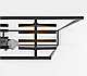Вішалка рейл "Шоурум 5" у стилі Лофт 1800х1400х400 "Мілз", фото 3