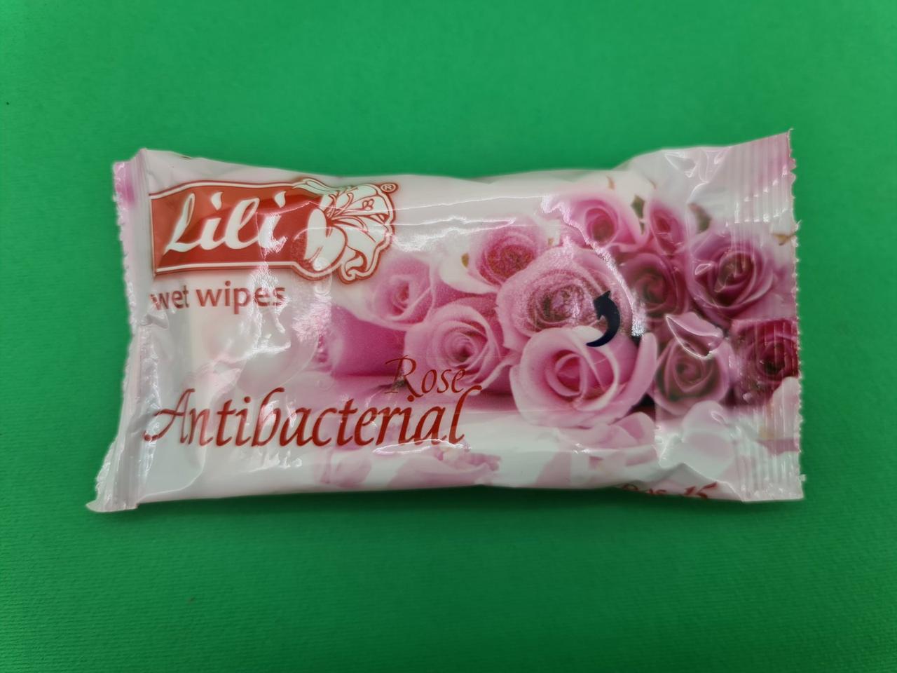 Волога серветка 15шт "Lili "Троянда" (1 пач.)