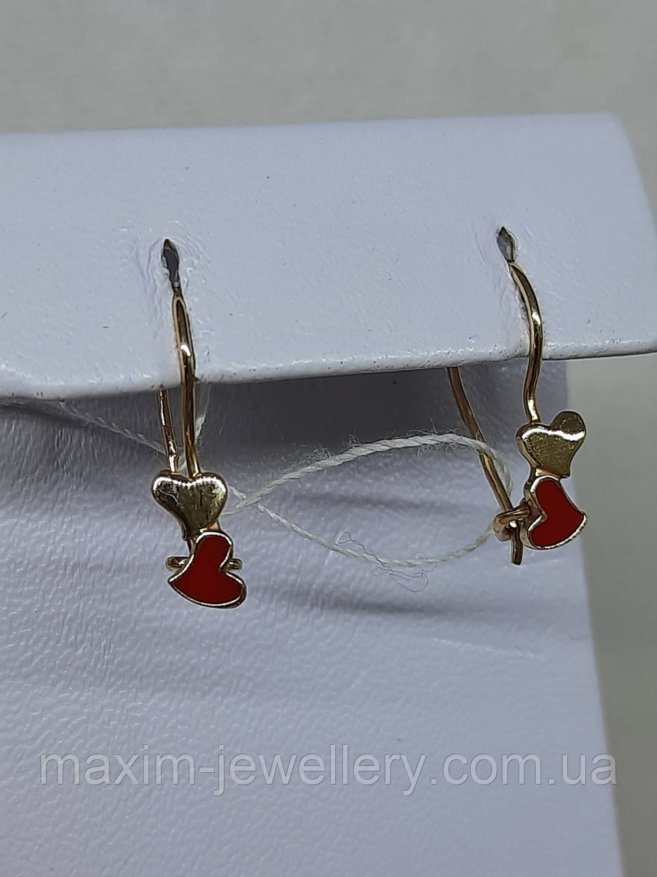 Сережки в червоному золоті, фото 1