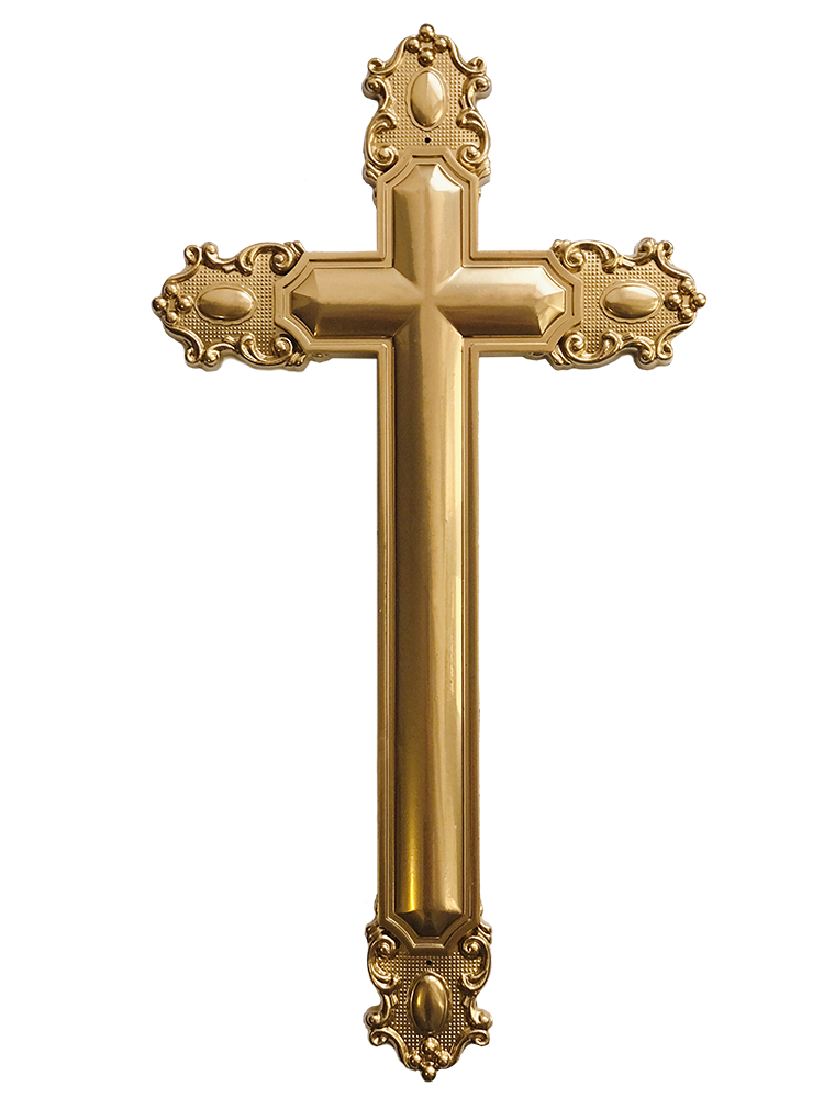 Крест ритуальный пластиковый на гроб/труну/домовину католический Модерн №4 - фото 1 - id-p1377937328