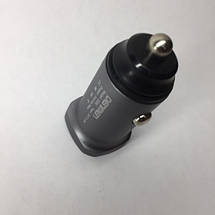 Адаптер живлення автомобільний Denmen DZ02, 2.4 А, 2 USB, 5V, метал, фото 6