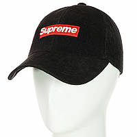 Бейсболка кепка мужская черного цвета с лого Supreme
