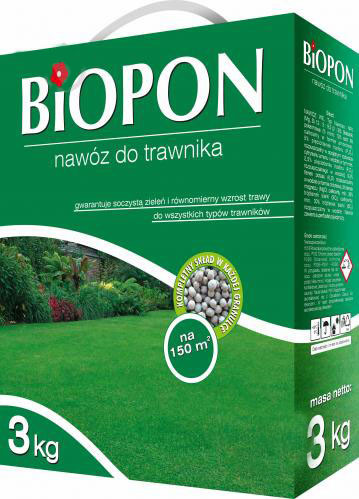 Добриво гранульоване для газонів 3 кг, BIOPON