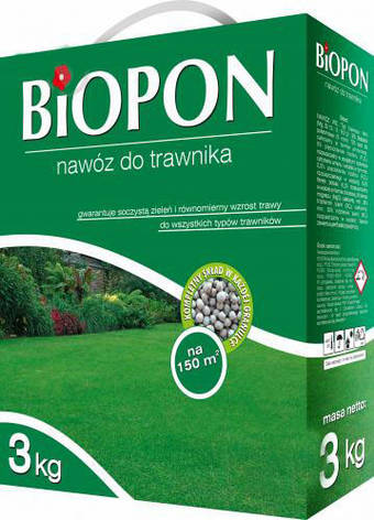 Добриво гранульоване для газонів 3 кг, BIOPON, фото 1