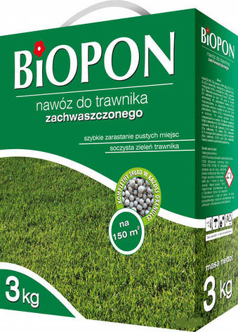 Добриво гранульоване для газонів проти бур'янів 3 кг, BIOPON, фото 2