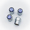 Захисні ковпачки на ніпеля VW Volkswagen (Фольксваген) 4 шт Сріблясті з синім, фото 6
