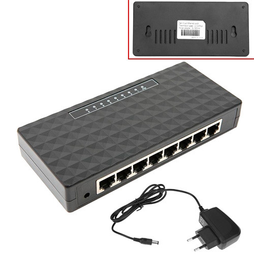 Коммутатор сетевой 8-портовый RJ45 свич свитч switch 10/100 Мб/с ...