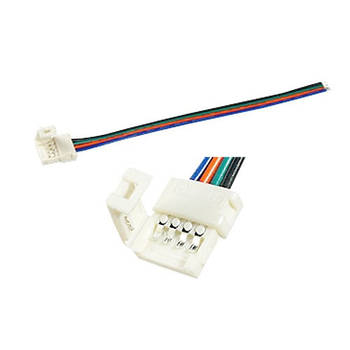 Конектор для LED світлодіодних стрічок вивідний, 10мм, SMD 5050 RGB