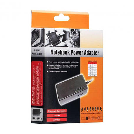 Універсальна зарядка для ноутбуків Acer, ASUS, DELL, Lenovo, Sony, Samsung 100Вт Power Adapter 12-24V 100Watt, фото 2