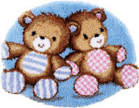 PN-0154391 Набор для вышивания коврика Vervaco Teddy Bears "Мишки Тедди"