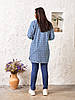 Повсякденний жіночий трикотажний костюм: джинсова туніка та штани з трикотажу розміри 48-56, фото 4