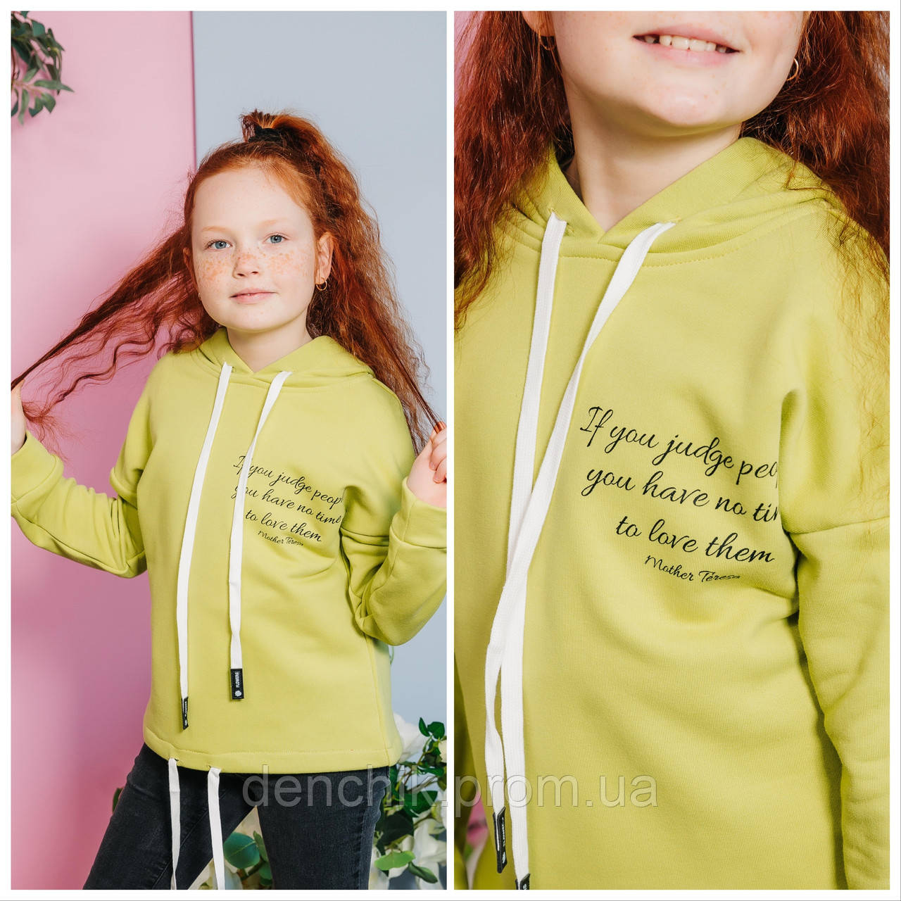 Кофта трикотажна для дівчинки 152, Оливковый, фото 1