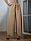 Бежеві в'язані жіночі брюки палаццо, фото 2