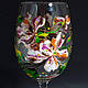 Келих з вітражним розписом ручної роботи " Яблуневий цвіт ", фото 5