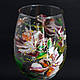 Келих з вітражним розписом ручної роботи " Яблуневий цвіт ", фото 6
