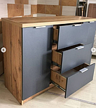 Комод Komfort 3+2 «Дуб Аппалачі/Чорний» 1300/850/450, фото 4