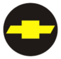 Захисні ковпачки на ніпеля CHEVROLET (Шевроле) 4 шт Жовтий Лого Чорні, фото 2