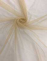 Ткань сетка бежевая (ш 145 см) для одежды, украшения залов , поделок