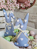 Великодній кролик Милашка, Н-16 см, текстильна іграшка, декор на Великдень,, фото 4
