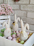 Великодній кролик Милашка, Н-16 см, текстильна іграшка, декор на Великдень,, фото 10