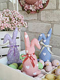 Великодній кролик Милашка, Н-16 см, текстильна іграшка, декор на Великдень,, фото 9