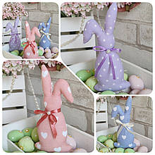Великодній кролик Милашка, Н-16 см, текстильна іграшка, декор на Великдень,