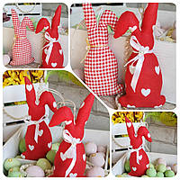 Великодній кролик Милашка, текстильна іграшка, декор на Великдень,