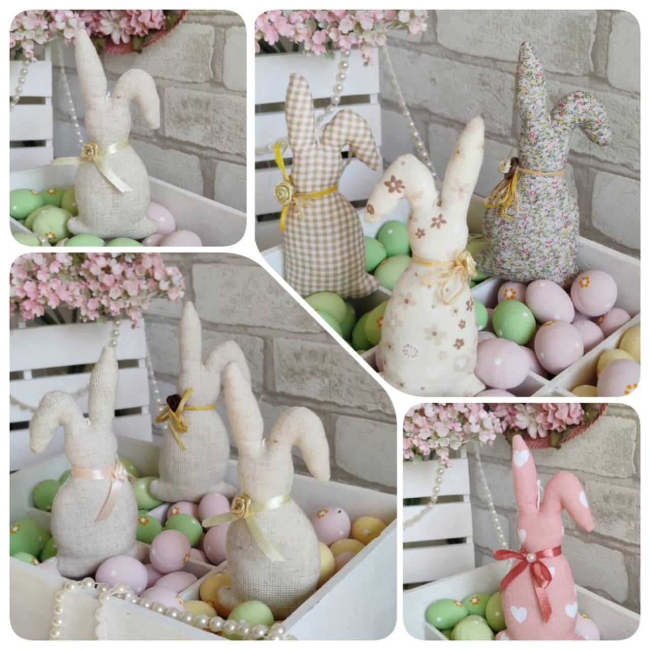 Великодній кролик Милашка, текстильна іграшка, декор на Великдень,, фото 1