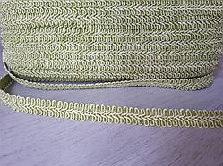 Кольорова тасьма меблева салатова косиця, ширина 1.2 см (1 уп-50 метрів)