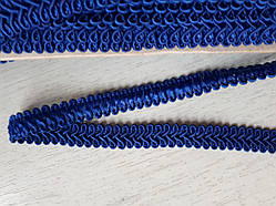 Тасьма косичка шубна синя електрик, ширина 1.2 см (1уп-50 метрів)