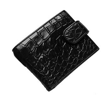 Чоловічий гаманець зі шкіри крокодила Чорний