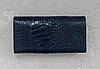 Жіночий гаманець зі шкіри крокодила Синій, фото 2