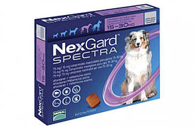 NexGard Spectra L (Нексгард Спекра L) таблетки від кліщів, блох і гельмінтів для собак вагою від 15 до 30 кілограмів 1 таблетка