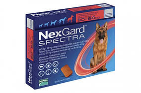 NexGard Spectra ХL (Нексгард Спекра ХL) таблетки від кліщів, блох і гельмінтів для собак вагою від 30 до 60 кілограмів 1 таблетка
