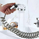 ОПТ Душова система на умивальник Modified Faucet with extemal shower душ з перемикачем на змішувач з турмали, фото 4
