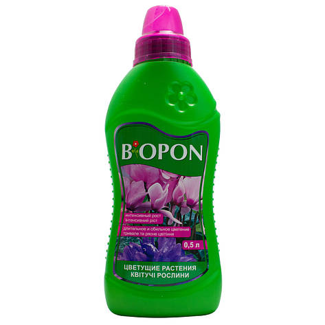 Добриво рідке для квітучих рослин 0,5 л, Biopon, фото 1